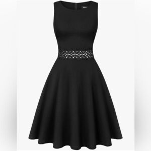 NWT OWIN Women's Vintage Floral Lace Flared A-Line Swing Casual